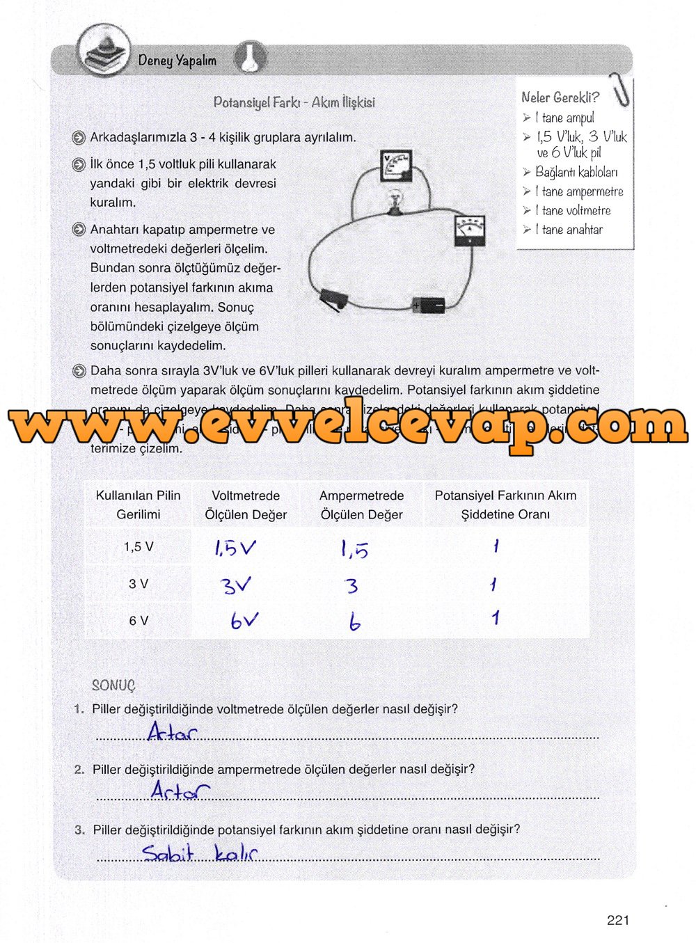 S N F Mevsim Yay Nc L K Fen Bilimleri Ders Kitab Sayfa Cevab