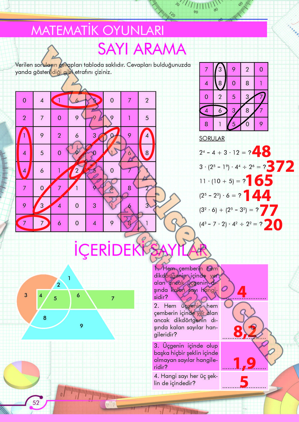 6 Sınıf Matematik Ders Kitabı Meb Sayfa 48 49 52 Cevapları