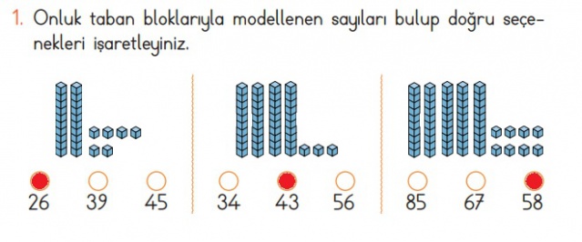 Onluk Taban Bloklar Yla Modellenen Say Lar Bulup Do Ru Se Enekleri