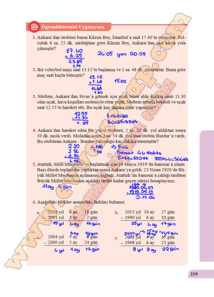 S N F Zg N Yay Nlar Matematik Ders Kitab Cevaplar Sayfa