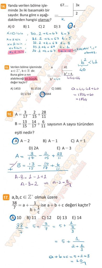 9 Sınıf Fen Lisesi Matematik Ders Kitabı Cevapları Sayfa 216