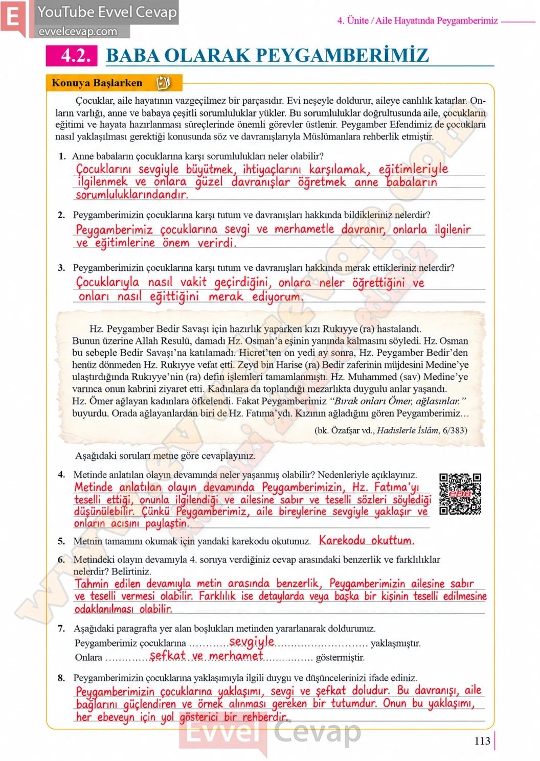 5-sinif-peygamberimizin-hayati-ders-kitabi-cevaplari-meb-yayinlari-sayfa-113-2026