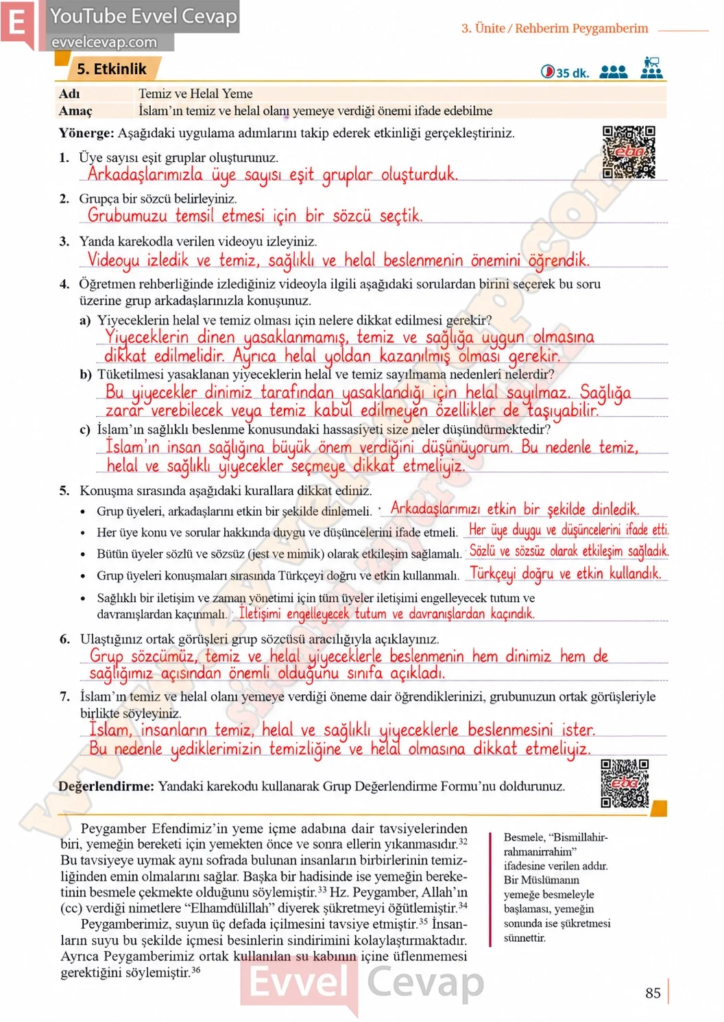 5-sinif-peygamberimizin-hayati-ders-kitabi-cevaplari-meb-yayinlari-sayfa-85-2026