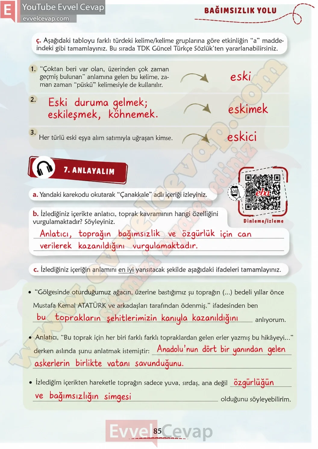 6-sinif-turkce-kitabi-cevaplari-meb-yayinlari-1-kitap-sayfa-85-2026