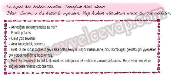 Bastım Bastım Gölgene Bastım 6. Etkinlik Cevabı