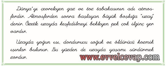 Astronotların Yaşamı 4. Etkinlik 