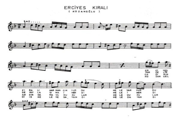 Erciyes Kralı Türküsünün Hikayesi Sözleri Notaları1
