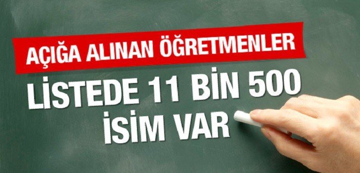 10 Eylül 2016 Açığa Alınan 11500 Öğretmenin İsmi Açıklandı