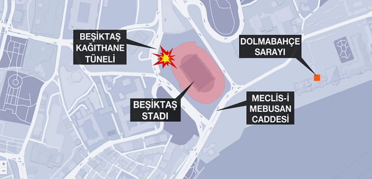İstanbul Beşiktaş'ta Patlama