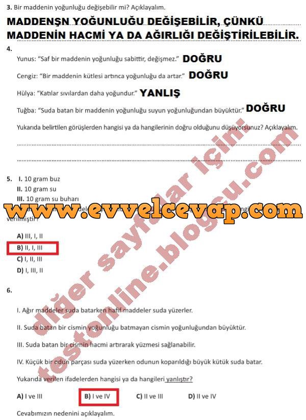 6. Sınıf Meb Yayınları Fen Bilimleri Ders Kitabı Sayfa 201 Cevabı