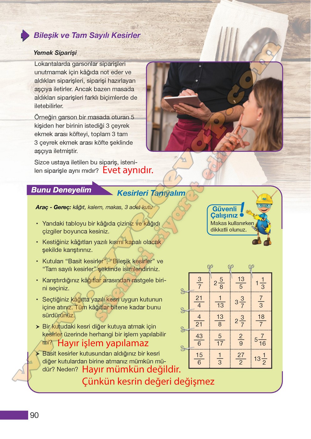 5. Sınıf Meb Yayınları Matematik Ders Kitabı Sayfa 90 Cevapları