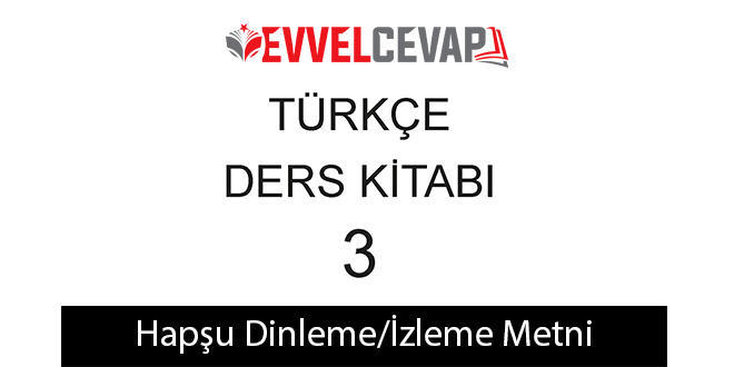 Hapşu Metni Etkinlik Cevapları (3. Sınıf Türkçe)