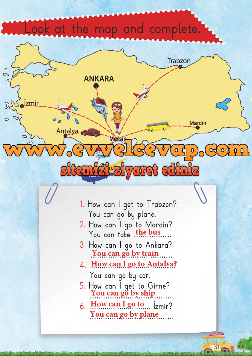3. Sınıf Meb Yayınları İngilizce Ders Kitabı Sayfa 141 Cevabı