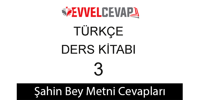 Şahin Bey Metni Etkinlik Cevapları (3. Sınıf Türkçe)