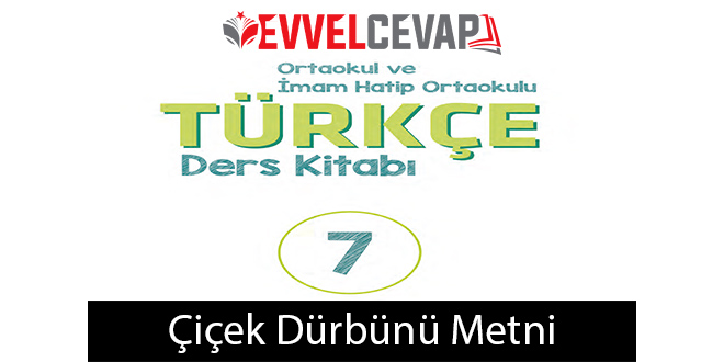 Çiçek Dürbünü Bir Dünya Düşünürüm Metni Etkinlik Cevapları (7. Sınıf Türkçe)