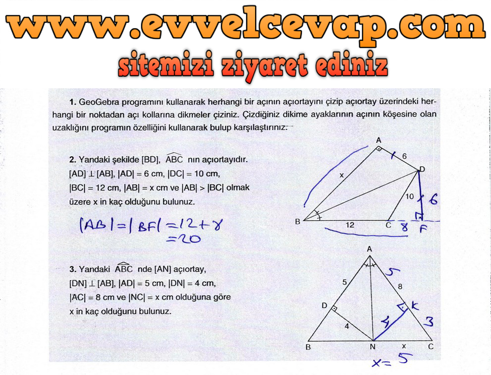 9. Sınıf Matematik Ders Kitabı Sayfa 281 Cevabı Ödev Yayınları