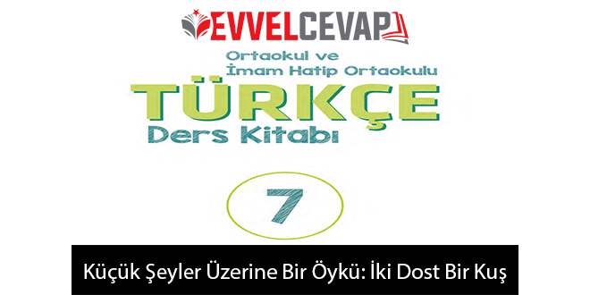 Küçük Şeyler Üzerine Bir Öykü: İki Dost Bir Kuş Metni Etkinlik Cevapları (7. Sınıf Türkçe)