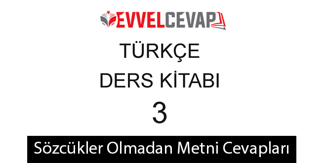 Sözcükler Olmadan Metni Etkinlik Cevapları (3. Sınıf Türkçe)