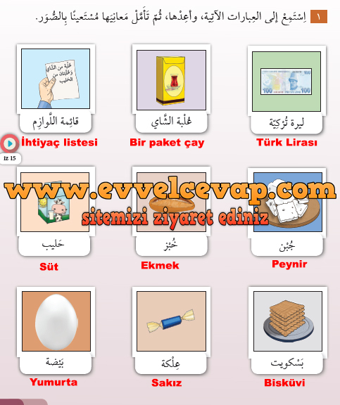 7. Sınıf Meb Yayınları Arapça Ders ve Çalışma Kitabı Sayfa 41 Cevabı