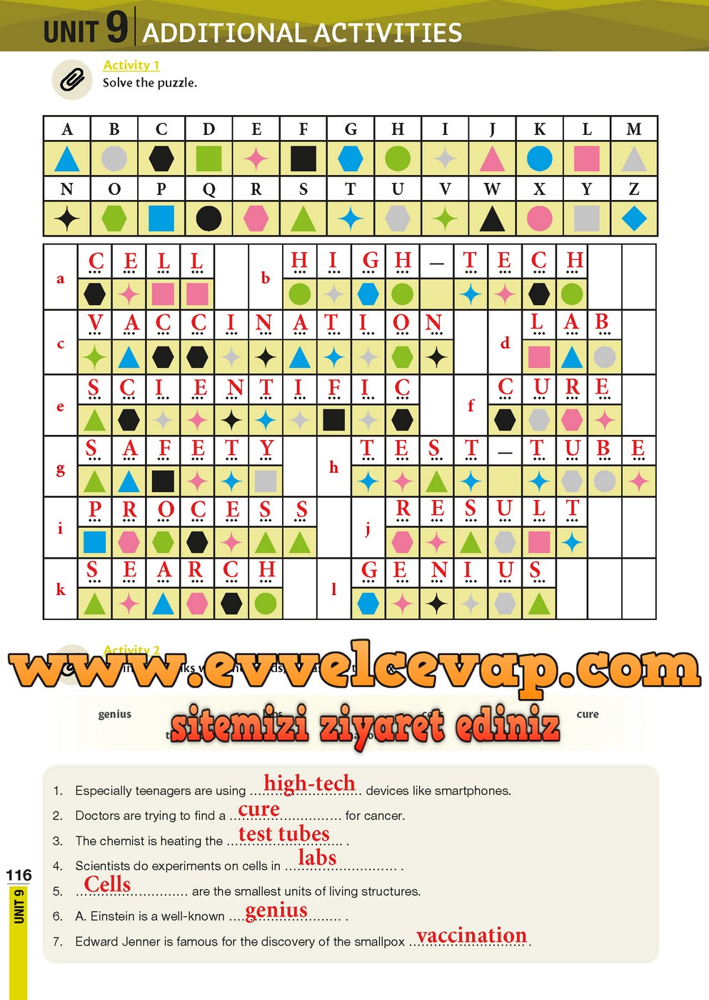 8. Sınıf Meb Yayınları İngilizce Ders Kitabı Sayfa 116 Cevabı