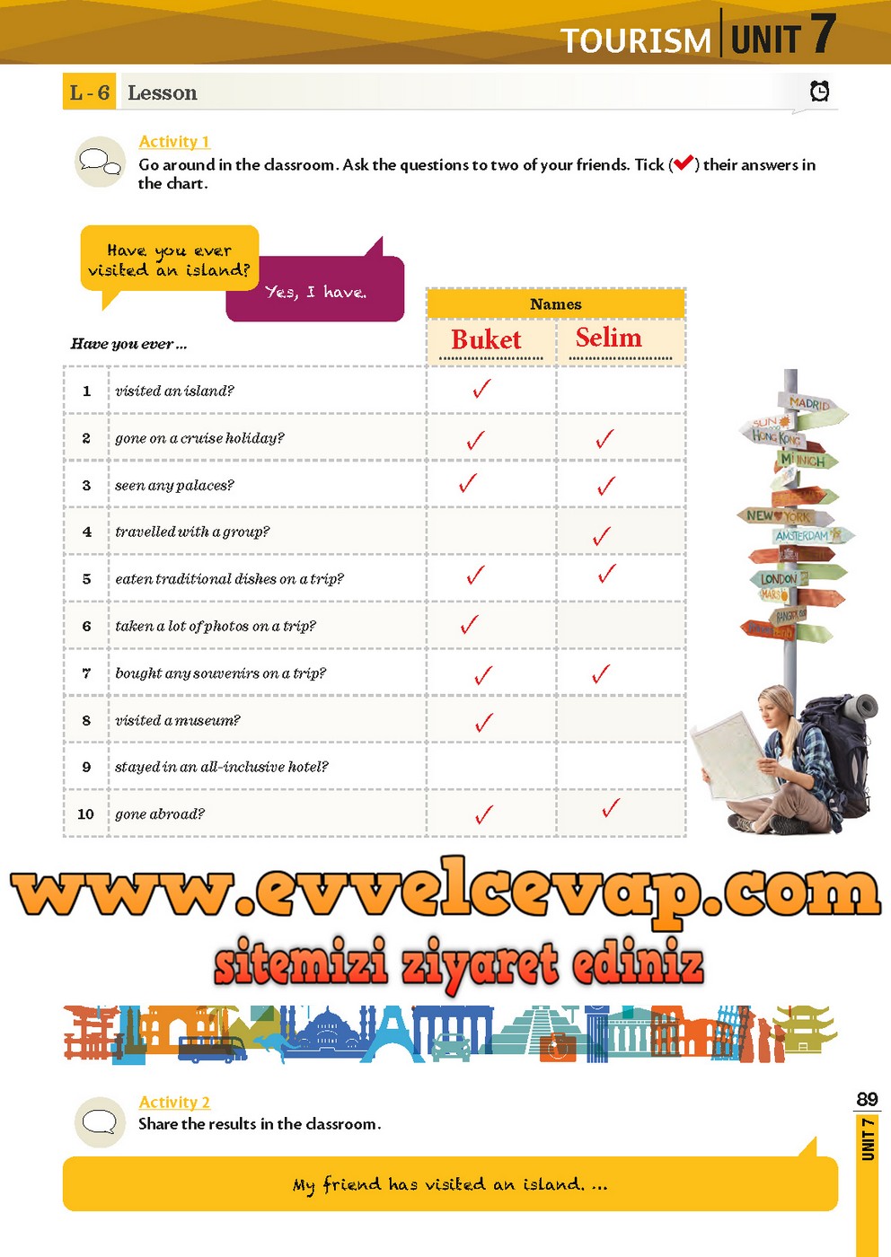 8. Sınıf Meb Yayınları İngilizce Ders Kitabı Sayfa 89 Cevabı