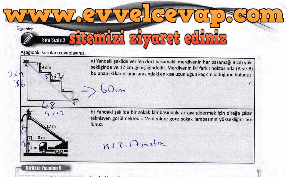 8. Sınıf Matematik Ders Kitabı Sayfa 168 Cevapları Meb Yayınları