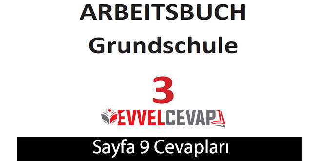 3. Sınıf Almanca A1 Çalışma Kitabı Sayfa 9 Cevapları Meb Yayınları