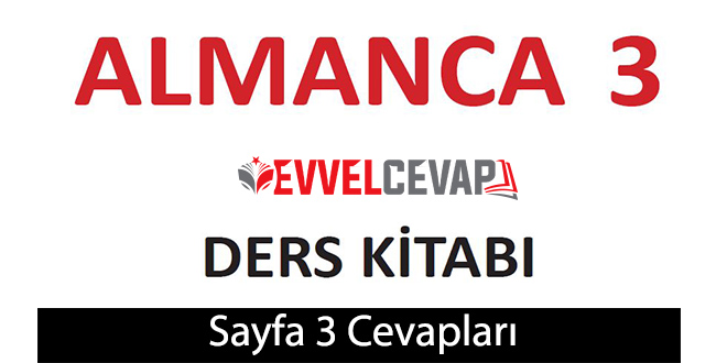 3. Sınıf Almanca A1 Ders Kitabı Sayfa 3 Cevapları Meb Yayınları