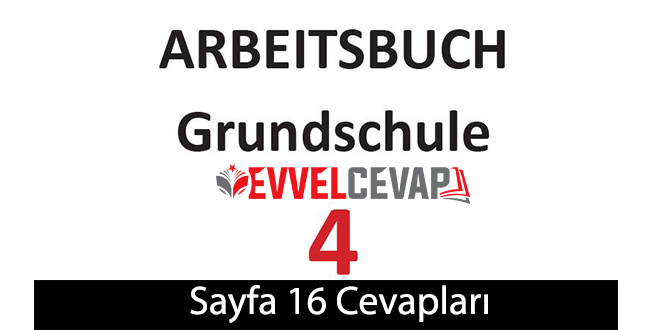 4. Sınıf Almanca A1 Çalışma Kitabı Sayfa 16 Cevapları Meb Yayınları