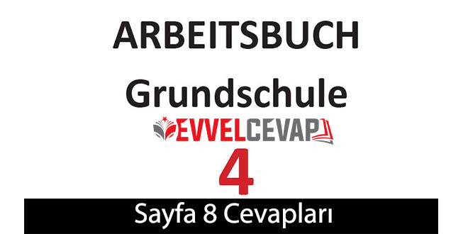 4. Sınıf Almanca A1 Çalışma Kitabı Sayfa 8 Cevapları Meb Yayınları