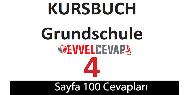 4. Sınıf Almanca A1 Ders Kitabı Sayfa 100 Cevapları Meb Yayınları