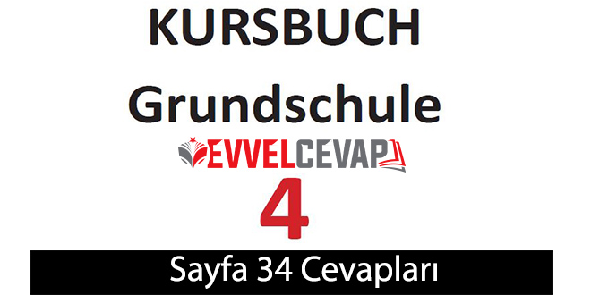 4. Sınıf Almanca A1 Ders Kitabı Sayfa 34 Cevapları Meb Yayınları