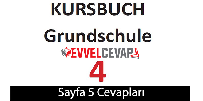 4. Sınıf Almanca A1 Ders Kitabı Sayfa 5 Cevapları Meb Yayınları