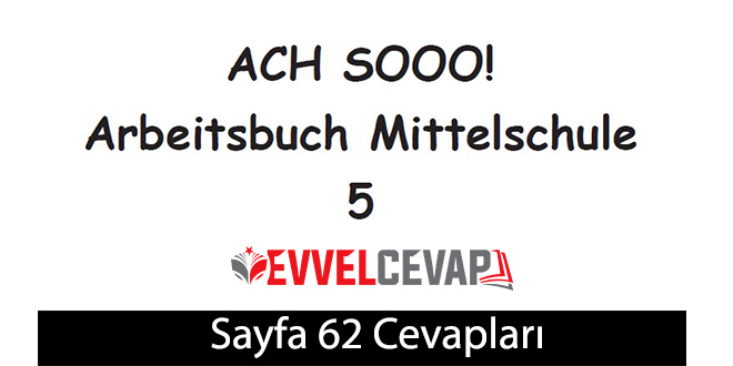 5. Sınıf Almanca A2.1 Çalışma Kitabı Sayfa 62 Cevapları Meb Yayınları