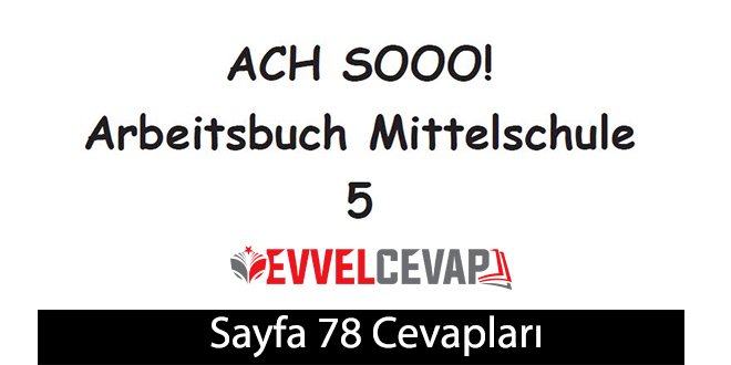 5. Sınıf Almanca A2.1 Çalışma Kitabı Sayfa 78 Cevapları Meb Yayınları