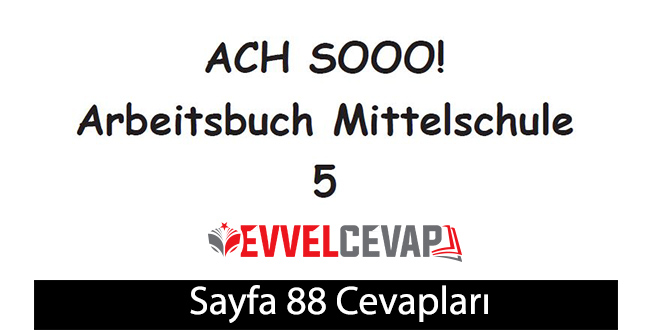 5. Sınıf Almanca A2.1 Çalışma Kitabı Sayfa 88 Cevapları Meb Yayınları