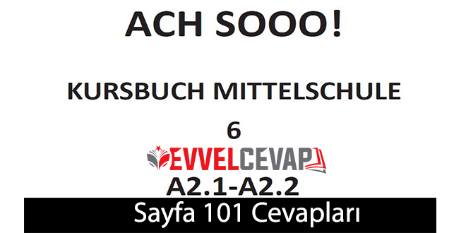 6. Sınıf Almanca A2.1-A2.2 Ders Kitabı Sayfa 101 Cevapları Meb Yayınları