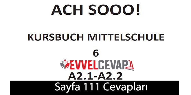 6. Sınıf Almanca A2.1-A2.2 Ders Kitabı Sayfa 111 Cevapları Meb Yayınları