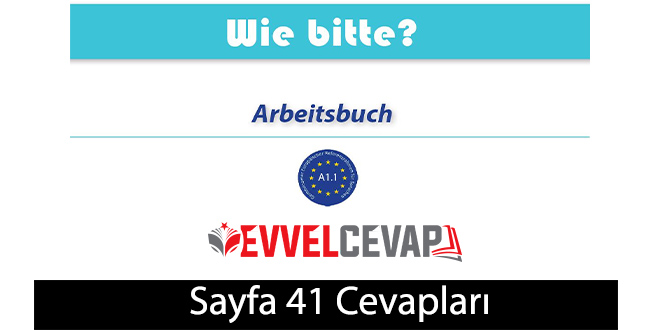 Almanca A1.1 Çalışma Kitabı Sayfa 41 Cevapları Meb Yayınları