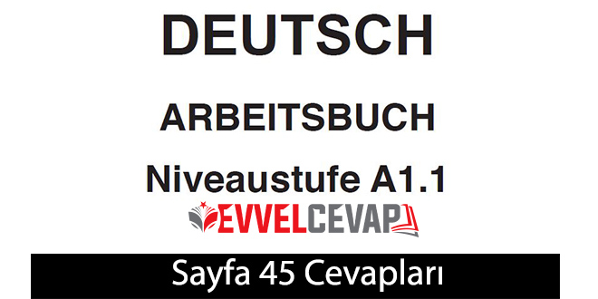 Almanca A1.1 Çalışma Kitabı Sayfa 45 Cevapları Ata Yayınları