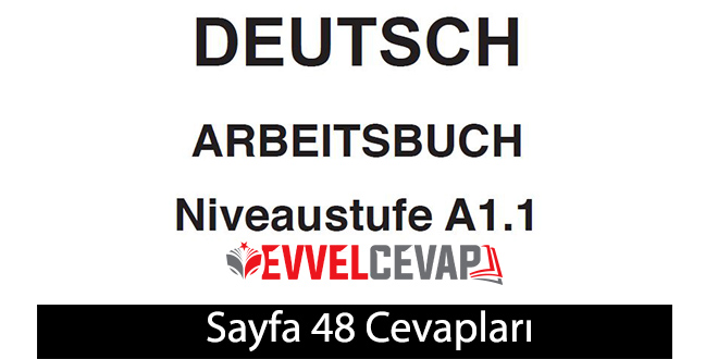 Almanca A1.1 Çalışma Kitabı Sayfa 48 Cevapları Ata Yayınları