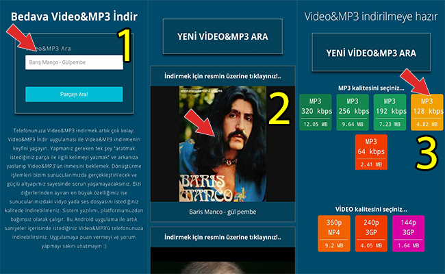 Video Müzik MP3 indirme uygulması
