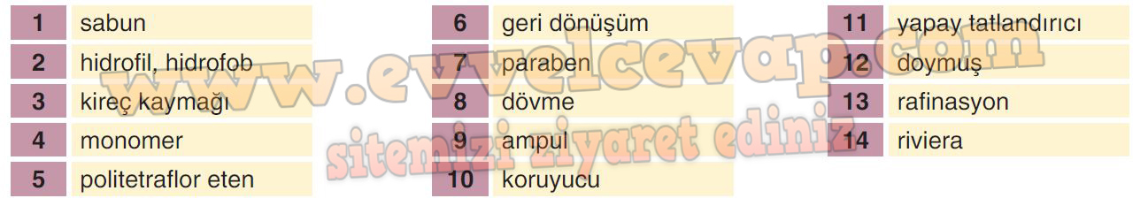 10. Sınıf Kimya SDR Dikey Yayıncılık Ders Kitabı Cevapları Sayfa 210