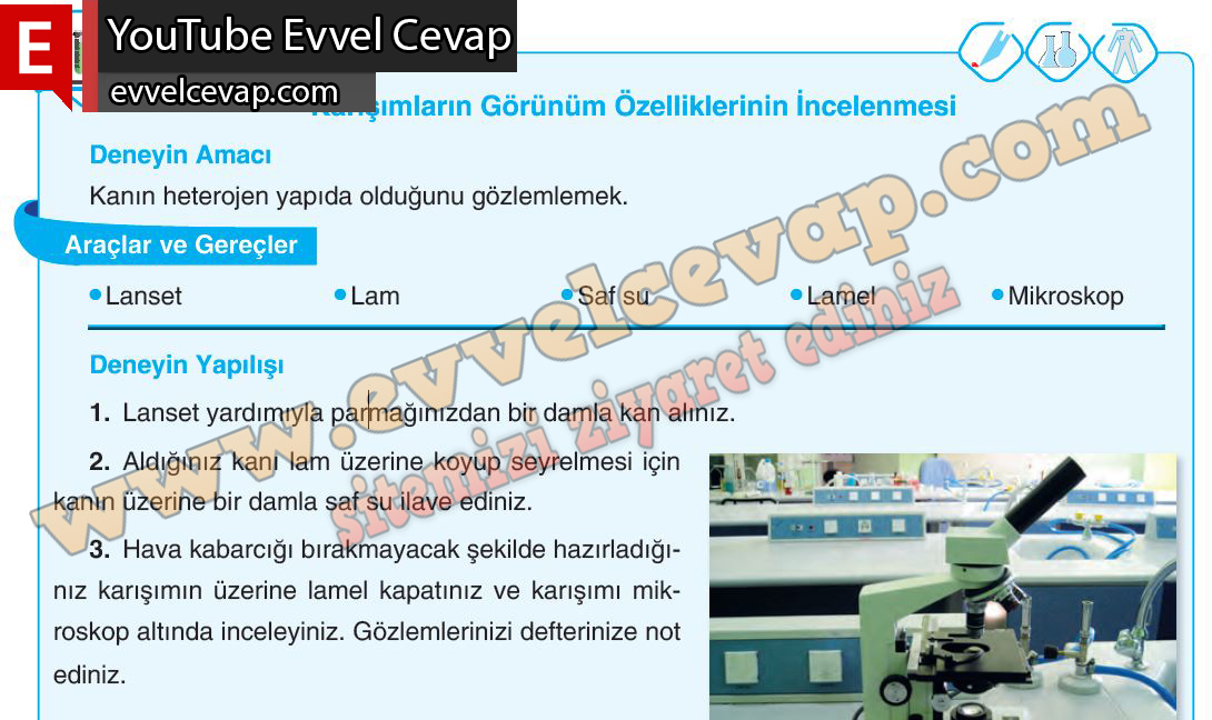 10. Sınıf Kimya SDR Dikey Yayıncılık Ders Kitabı Cevapları Sayfa 64