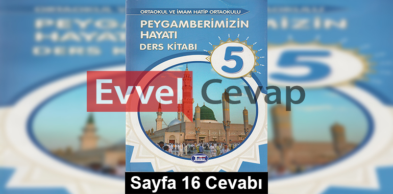5. Sınıf Peygamberimizin Hayatı Tutku Yayıncılık Ders Kitabı Cevapları Sayfa 16