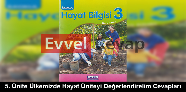 5. Ünite Ülkemizde Hayat Üniteyi Değerlendirelim Cevapları (3. Sınıf Hayat Bilgisi)