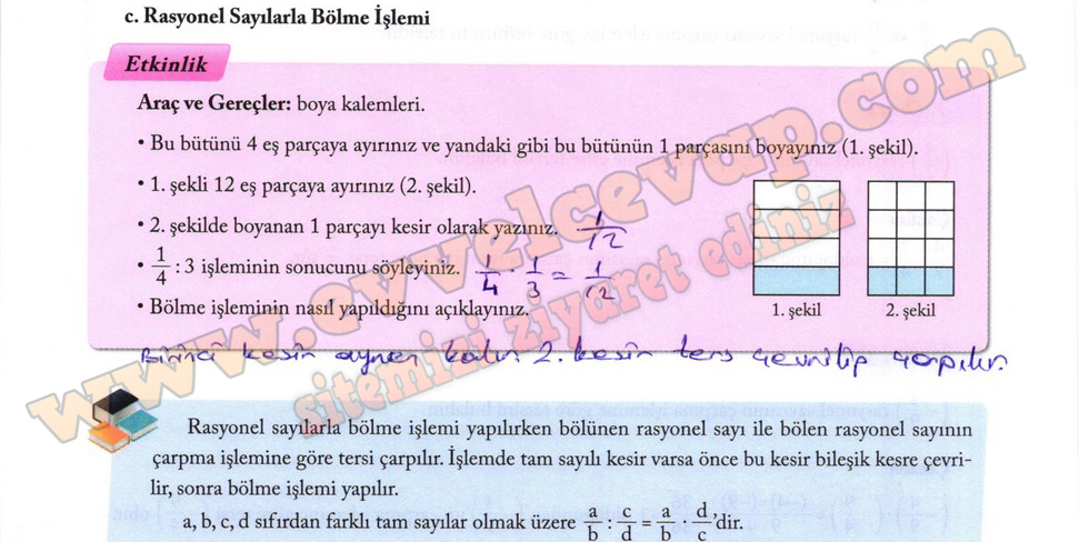 7. Sınıf Matematik Ekoyay Yayınları Ders Kitabı Sayfa 72 Cevapları