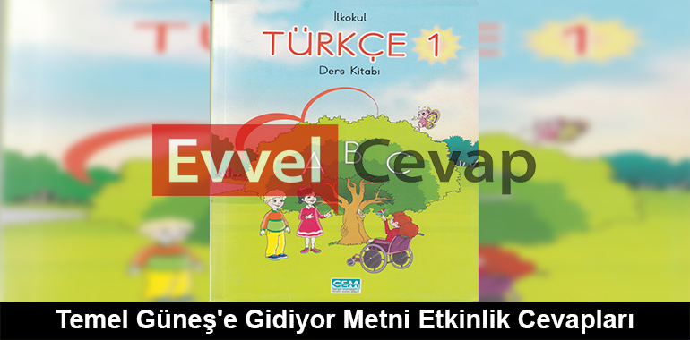 Temel Güneş'e Gidiyor Metni Etkinlik Cevapları (1. Sınıf Türkçe)