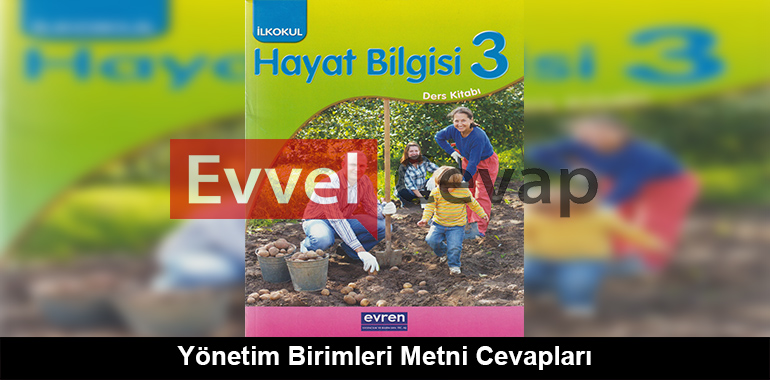 Yönetim Birimleri Metni Cevapları (3. Sınıf Hayat Bilgisi)