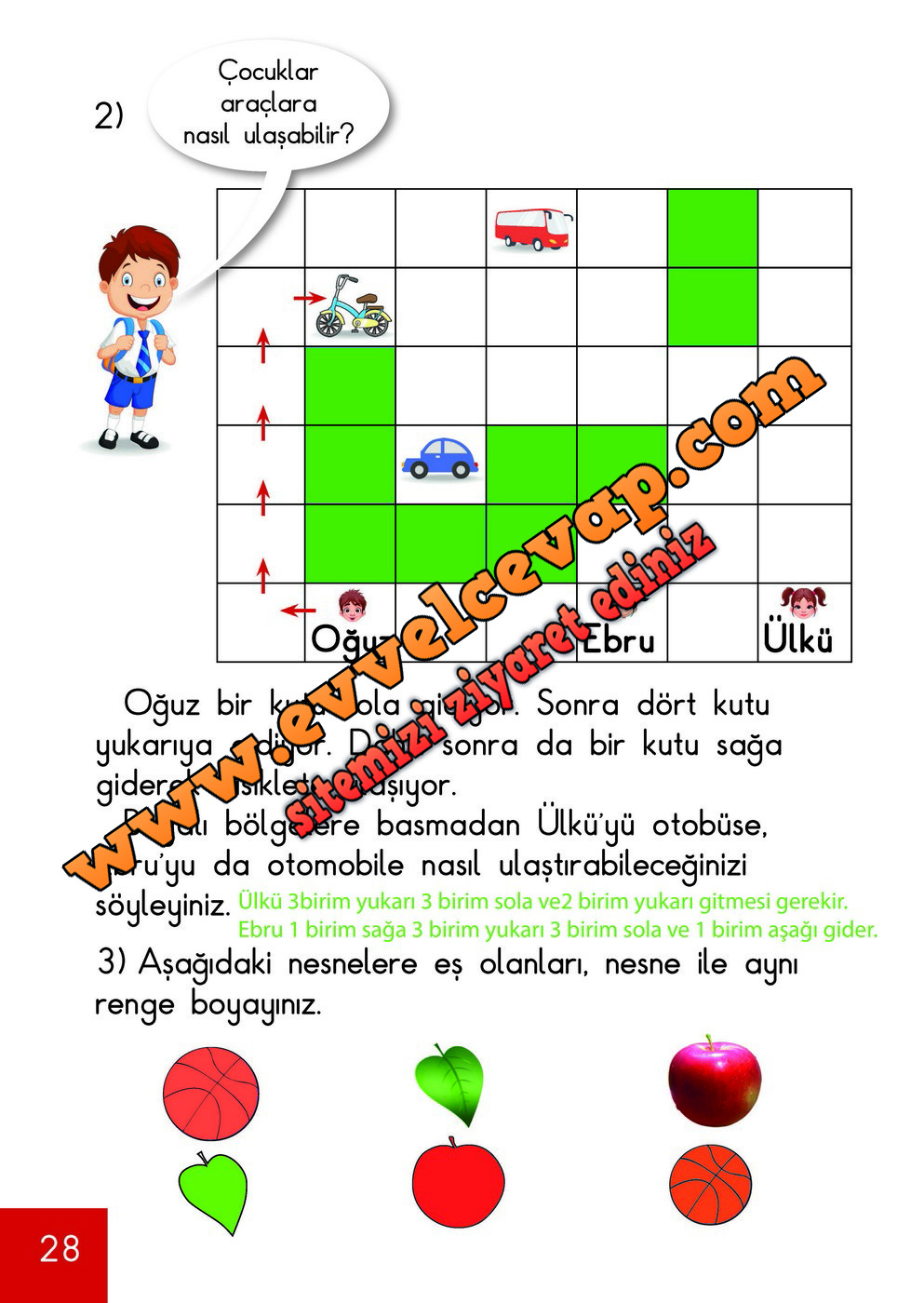 1. Sınıf Matematik Meb Yayınları Ders Kitabı Cevapları Sayfa 28